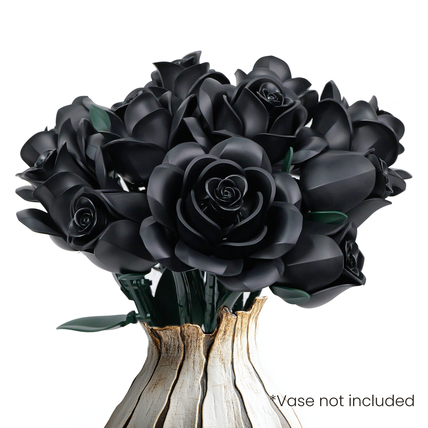 Black Roses Bouquet Building Block Set