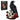 Gothic Raven & Skull Art building set with a black raven perched on a white skull surrounded by dark red roses, shown beside the product box