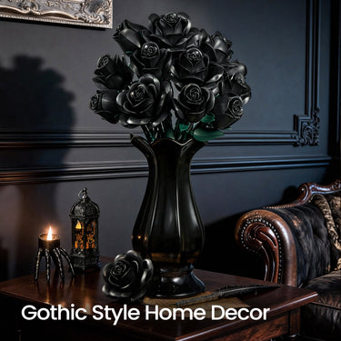 Black Roses Bouquet Building Block Set