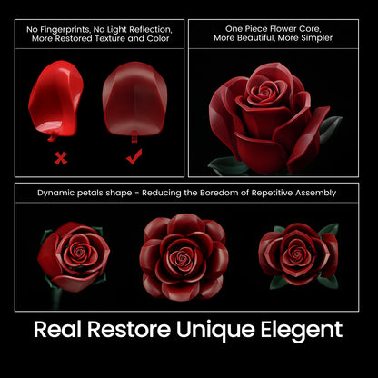 Burgundy Rose Building Bouquet Set