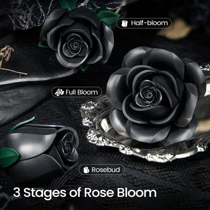 Black Roses Bouquet Building Block Set