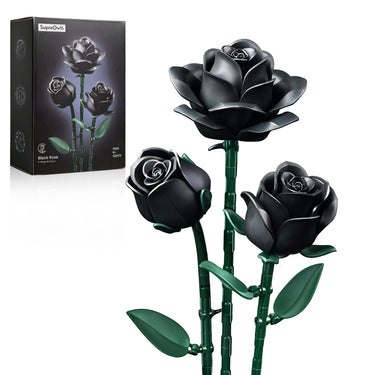 Three Black Roses Building Block Set