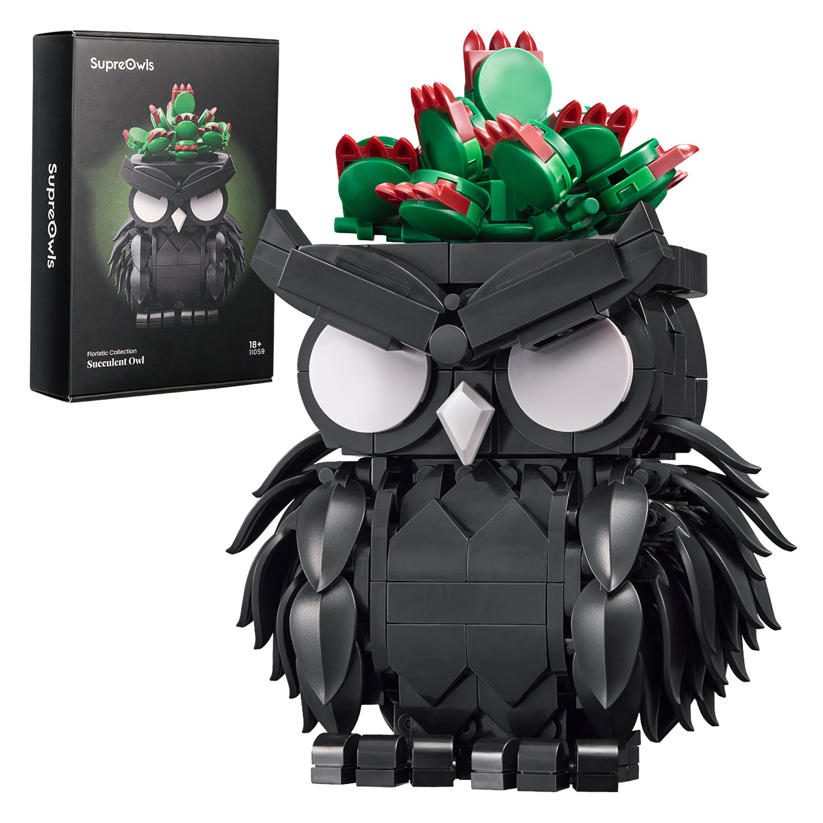 Succulent Owl Botanical Building Kit