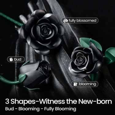Three Black Roses Building Block Set