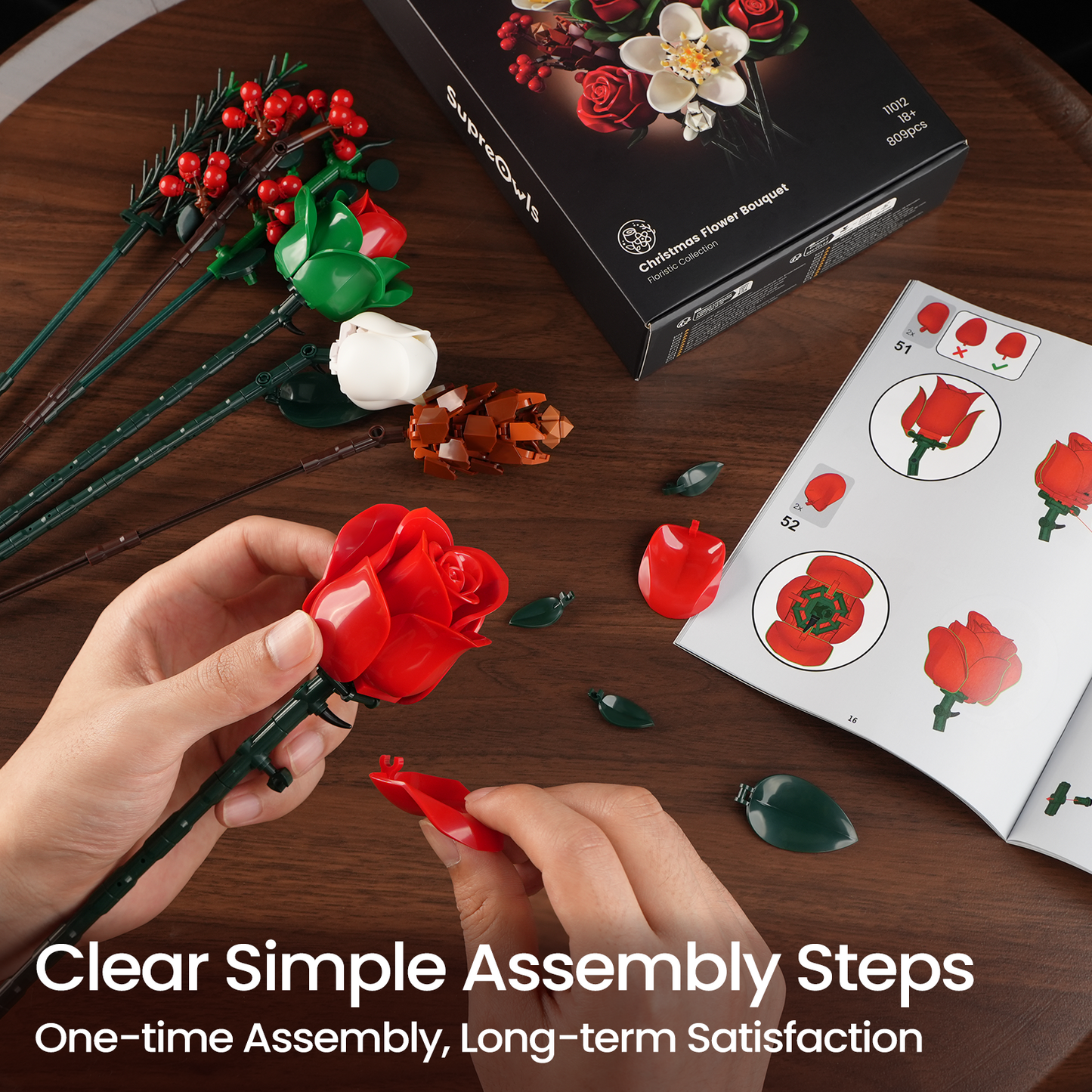 Christmas Brick Bouquet Building Block Set