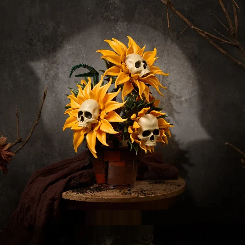 Skull Sunflower Potted